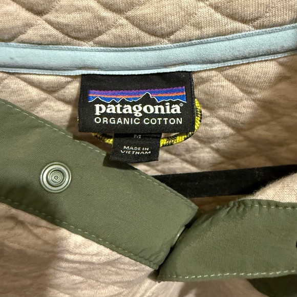 Patagonia Re-Tool Quilted Snap-T Pullover Sweater - Light Cream - Picture 4 of 4